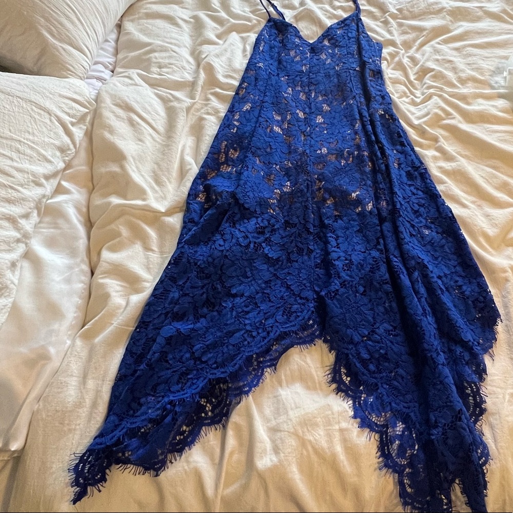 Lulus blue lace dress